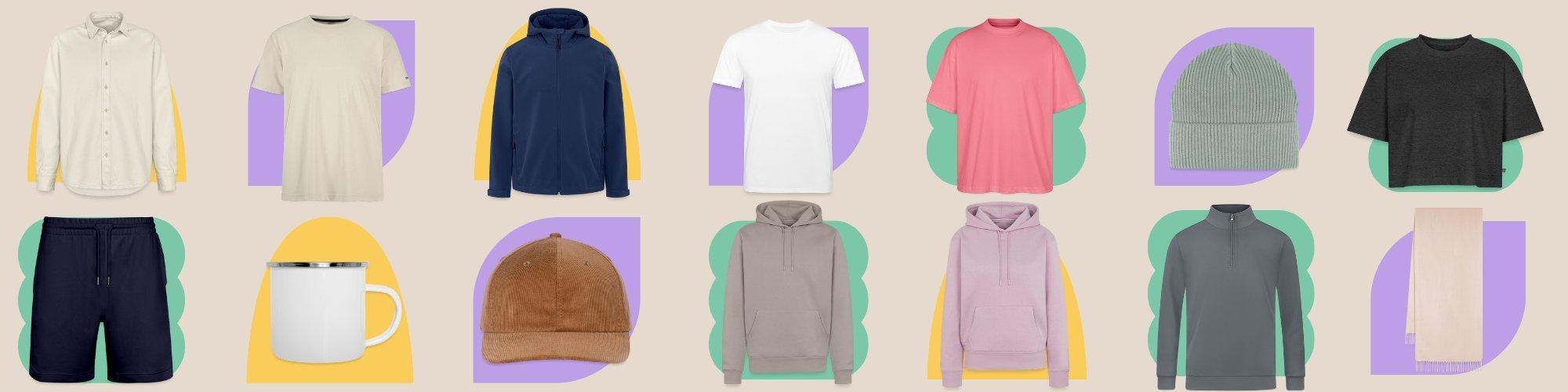 Verschiedene Produkte aus dem Spreadshop Sortiment